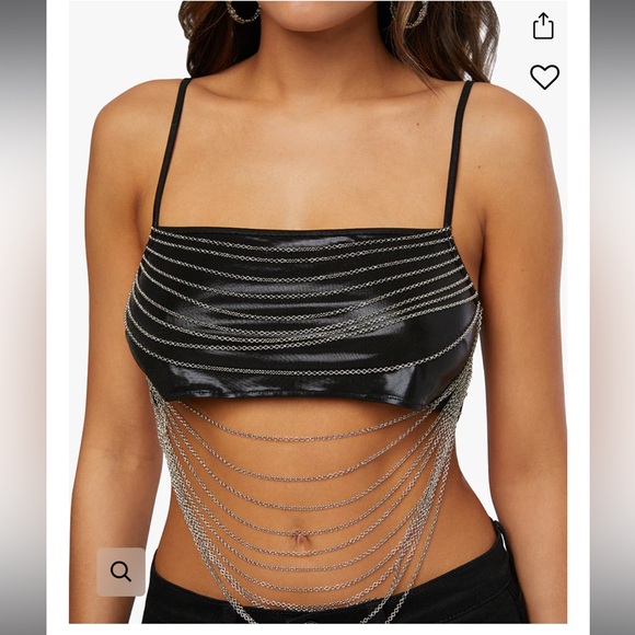 WeWoreWhat Tops - New WeWoreWhat Chain Bandeau Top